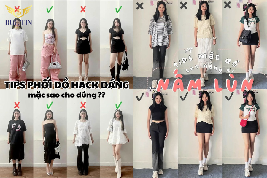 Phối outfit hack dáng cho những nàng nấm lùn